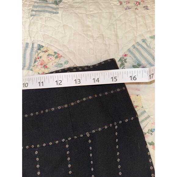 VINTAGE GIANFRANCO FERRE BLACK WOOL PANEL SKIRT ITALY 42 SIMPLE LUXURY! - Picture 4 of 9